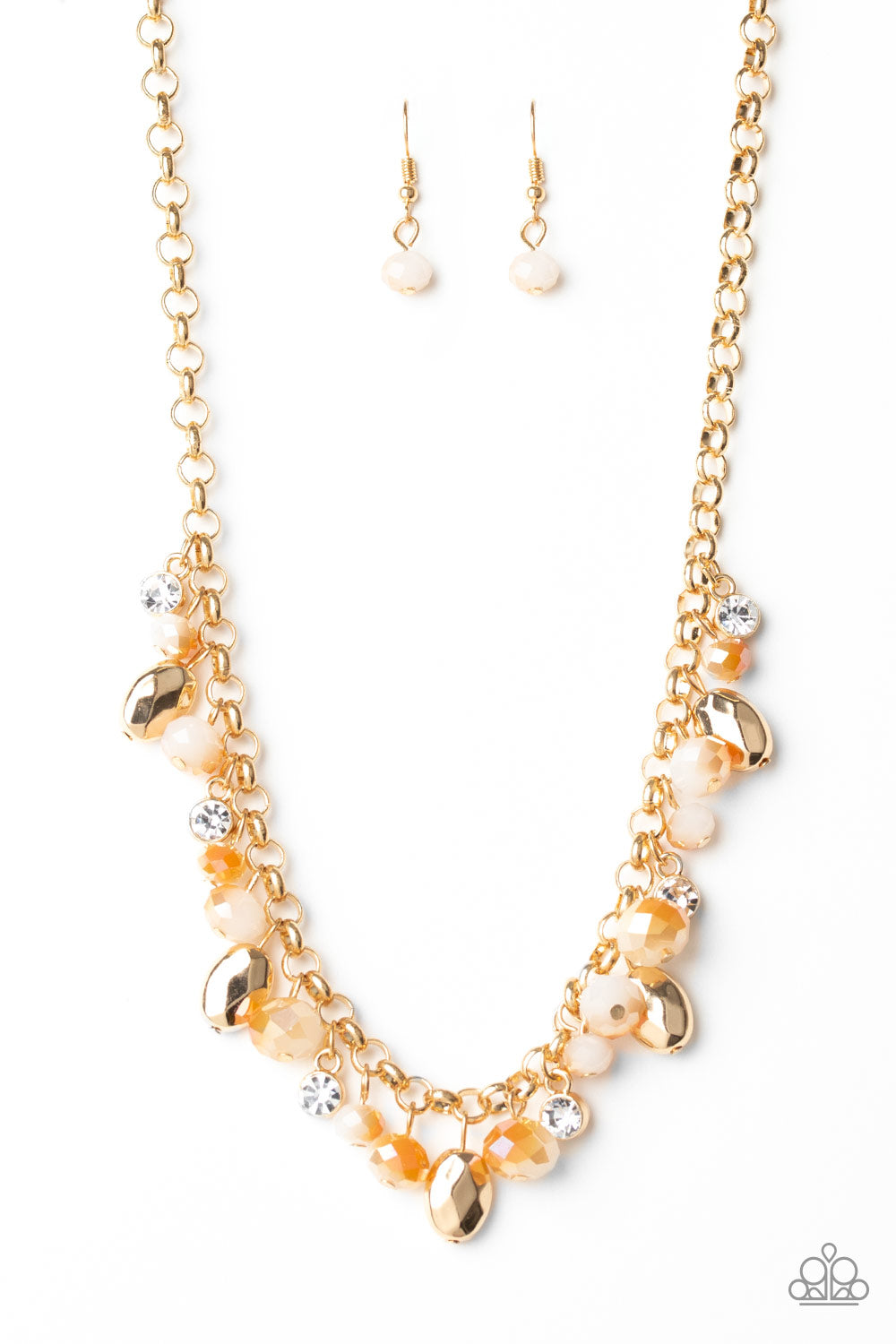 Downstage Dazzle Necklace__Gold