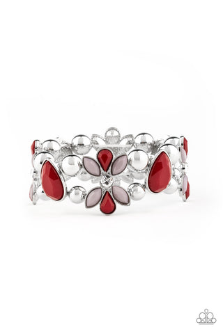 Fabulously Flourishing Bracelet__Red
