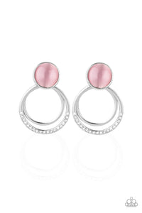 Glow Roll Earrings__Pink