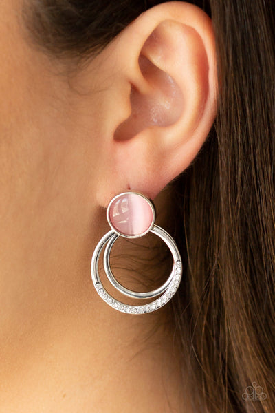 Glow Roll Earrings__Pink