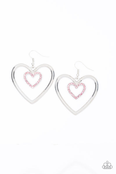 Heart Candy Couture Earrings__Pink