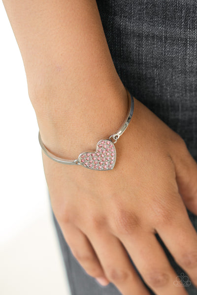 Heart Stopping Shimmer Bracelet__Pink