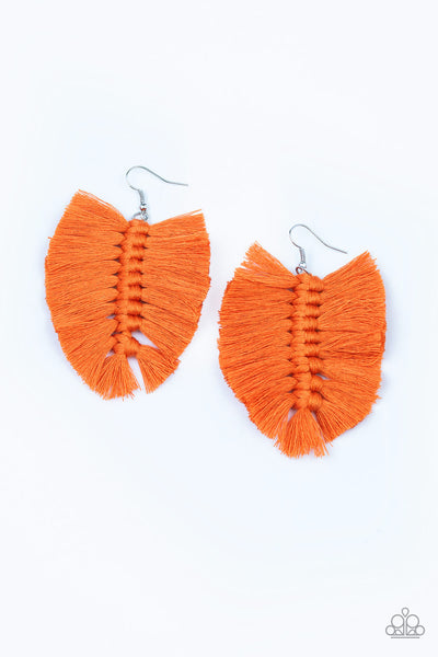 Knotted Native Earrings__Orange