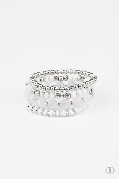 Layered Luster Bracelet__White