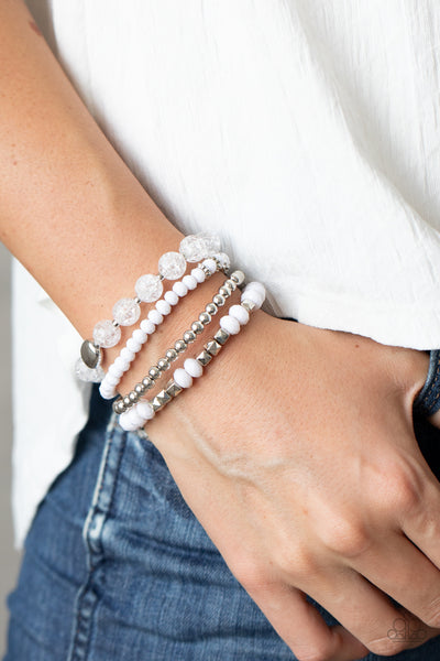 Layered Luster Bracelet__White