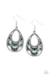 Malibu Macrame Earrings__Green