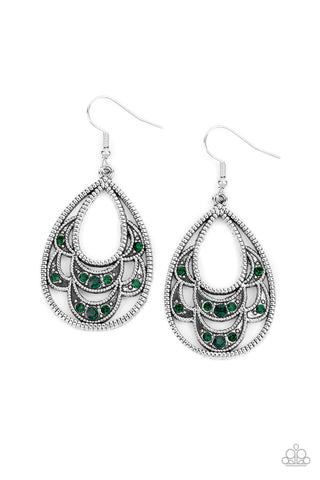 Malibu Macrame Earrings__Green