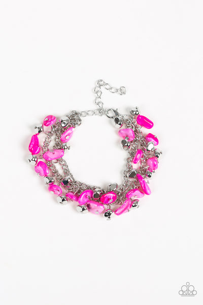 Plentiful Pebbles Bracelet__Pink