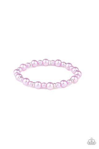 Powder and Pearls Bracelet__Purple