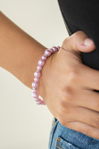 Powder and Pearls Bracelet__Purple