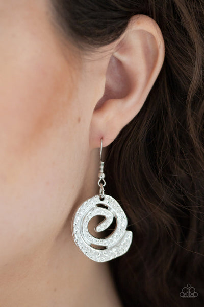 Statement Swirl Necklace__Silver