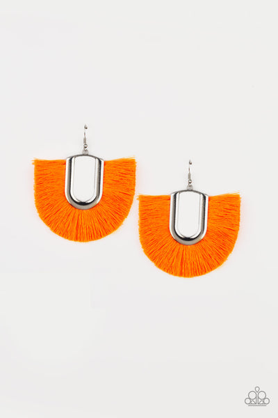 Tassel Tropicana Earrings__Orange