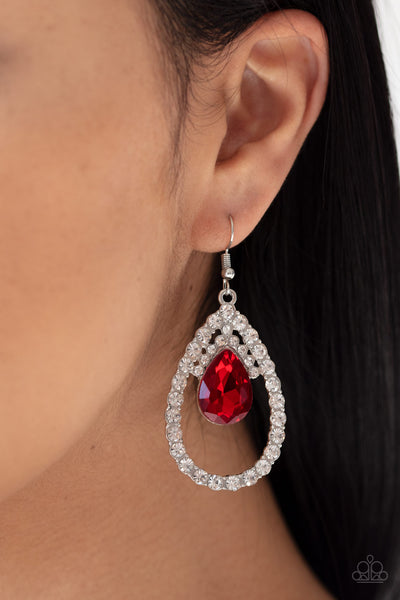 Trendsetting Twinkle Earrings__Red