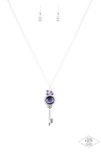 Unlock Every Door Necklace__Purple Key