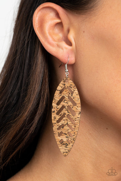 You're Such A Cork Earrings__Brown