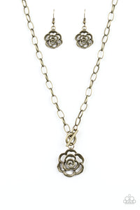 Beautifully in Bloom Necklace__Brass