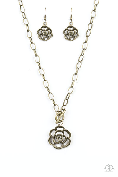 Beautifully in Bloom Necklace__Brass