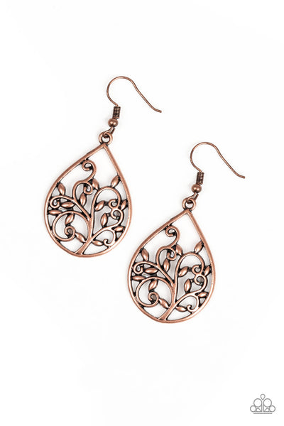 Enchanted Vines Earrings__Copper