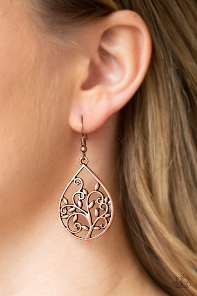Enchanted Vines Earrings__Copper