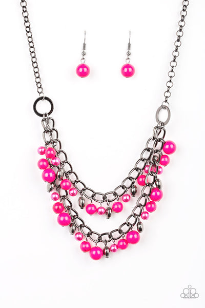 Watch Me Now Necklace__Pink