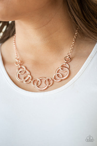 Going In Circle Necklace__Rose Gold