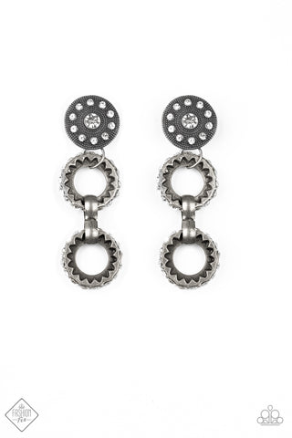 High Tech Earrings__Black__White