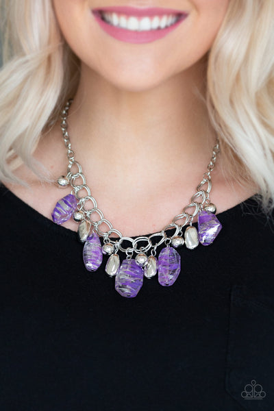 Chroma Drama Necklace__Purple