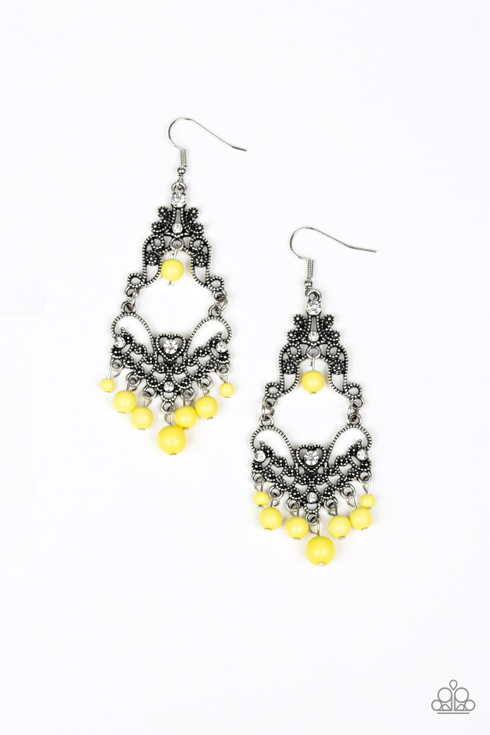 Colorfully Cabaret Earrings__Yellow