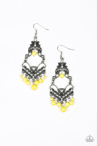 Colorfully Cabaret Earrings__Yellow