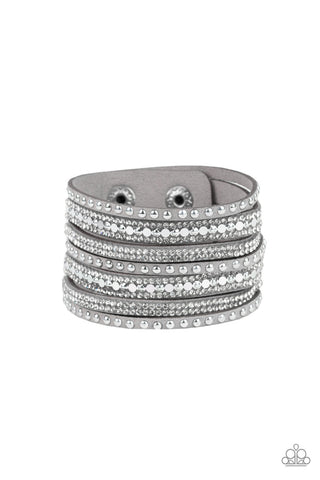 All Hustle and Hairspray Bracelet__Silver__Gray