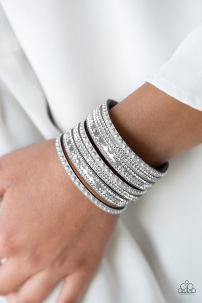 All Hustle and Hairspray Bracelet__Silver__Gray