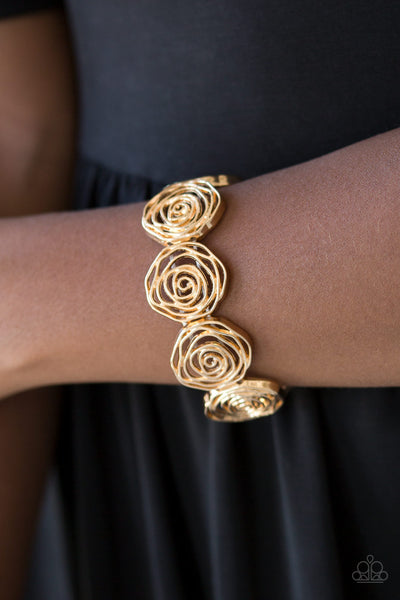 Beat Around The ROSEBUSH Bracelet__Gold