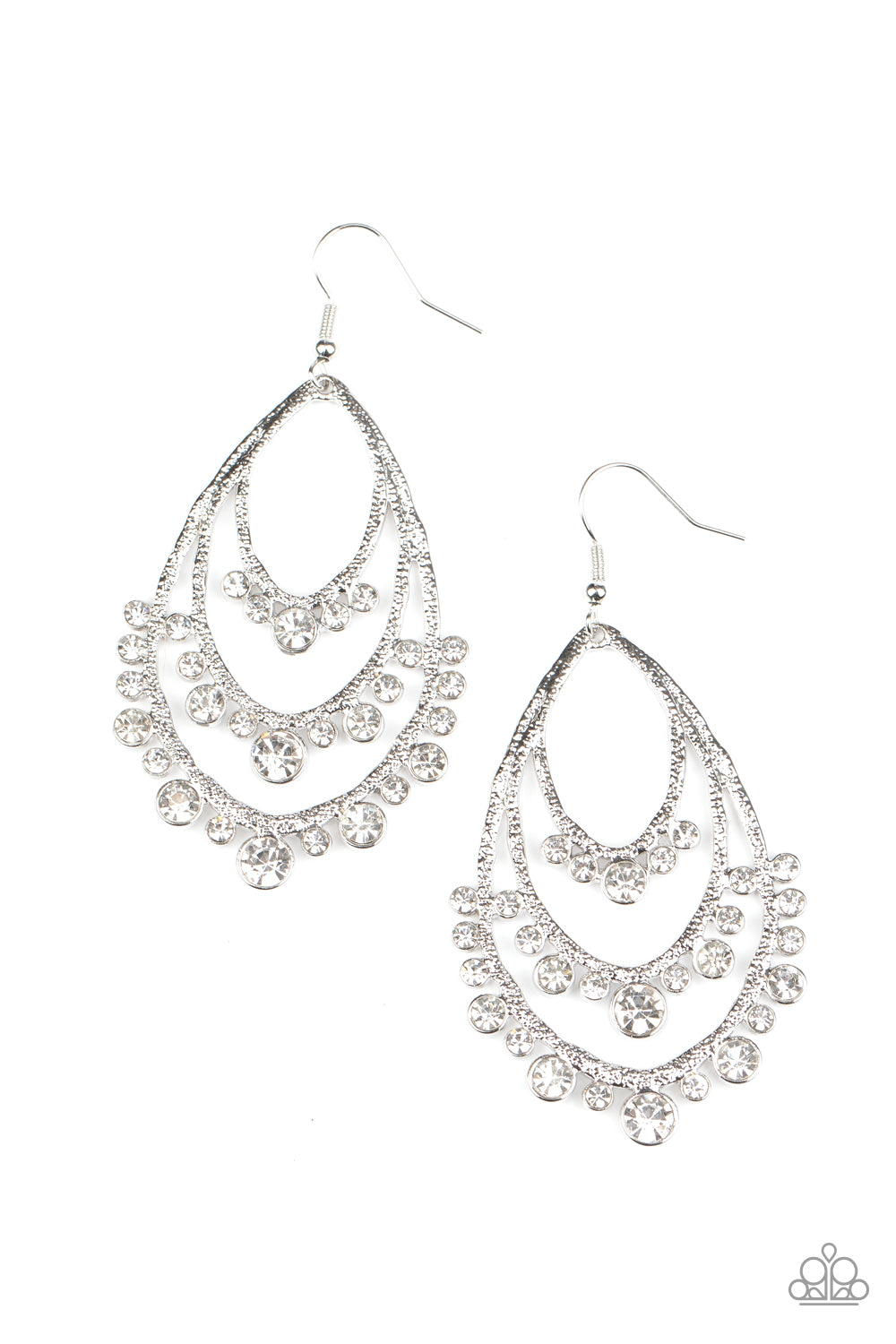 Break Out In TIERS Earrings__White