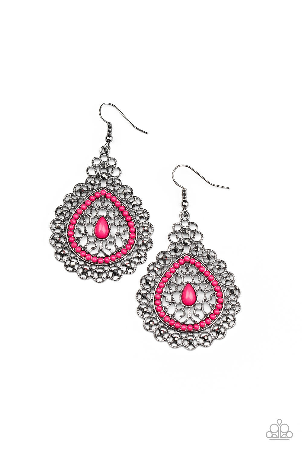 Carnival Courtesan Earrings__Pink