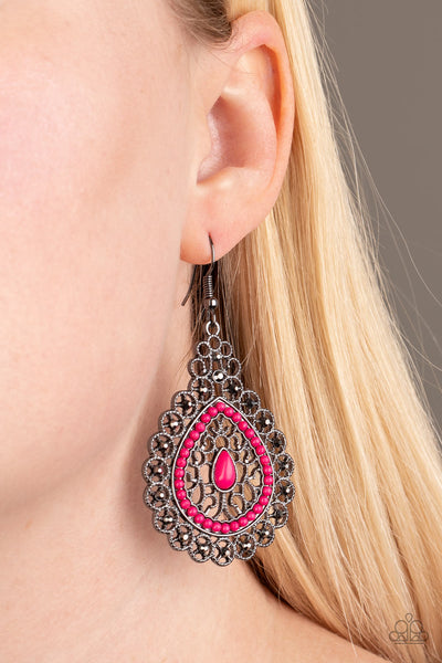 Carnival Courtesan Earrings__Pink