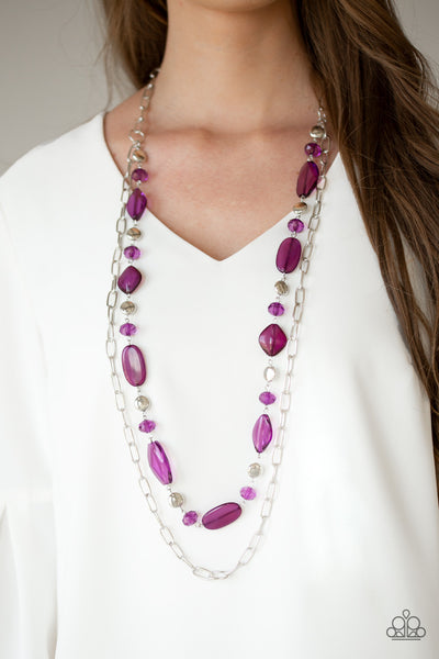 Colorful Couture Necklace__Purple