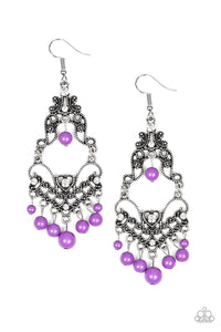 Colorfully Cabaret Earrings__Purple