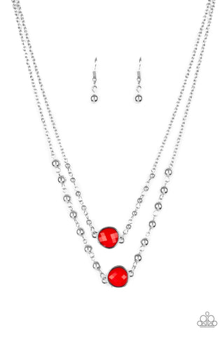 Colorfully Charming Necklace__Red