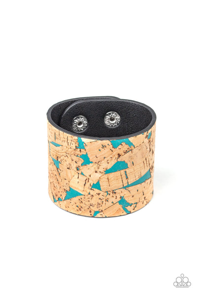 Cork Congo Bracelet__Blue