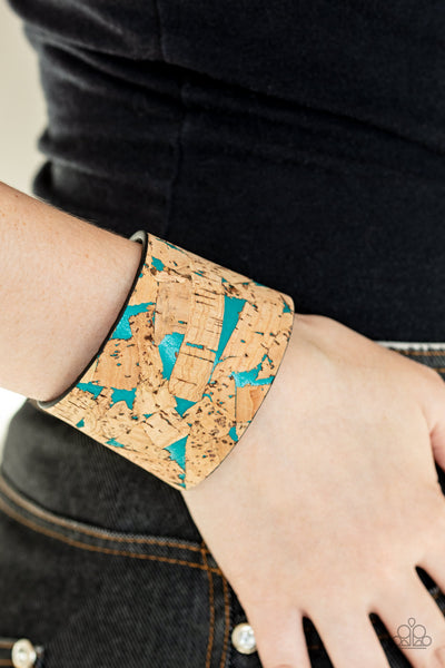 Cork Congo Bracelet__Blue