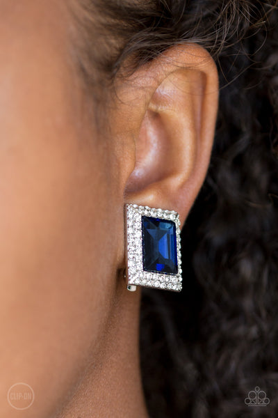 Crowned Couture Earrings__Blue