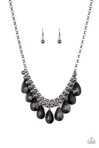 Fashionista Flair Necklace__Black