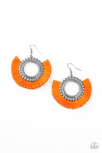 Fringe Fanatic Earrings__Orange
