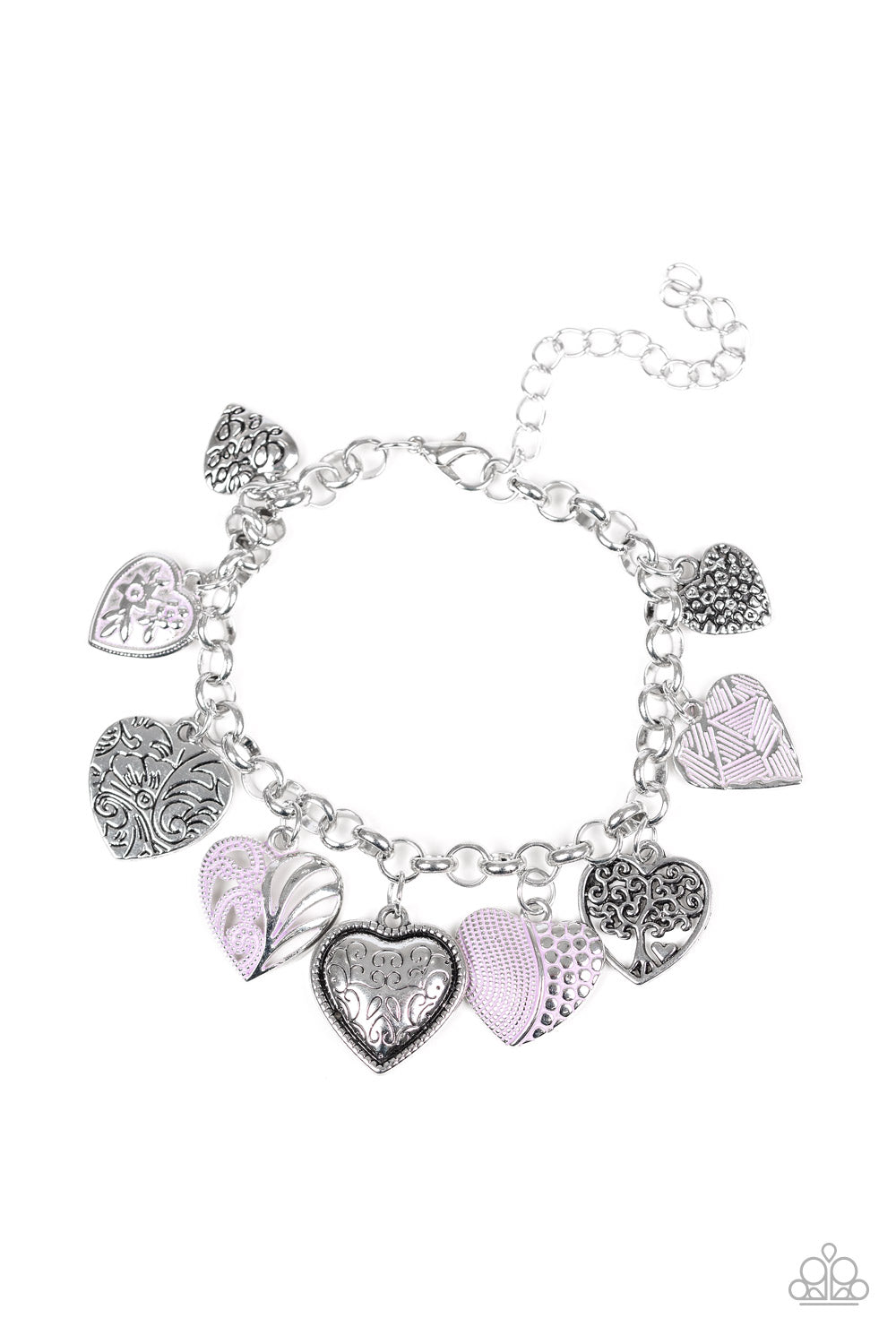 Garden Hearts Bracelet__Purple