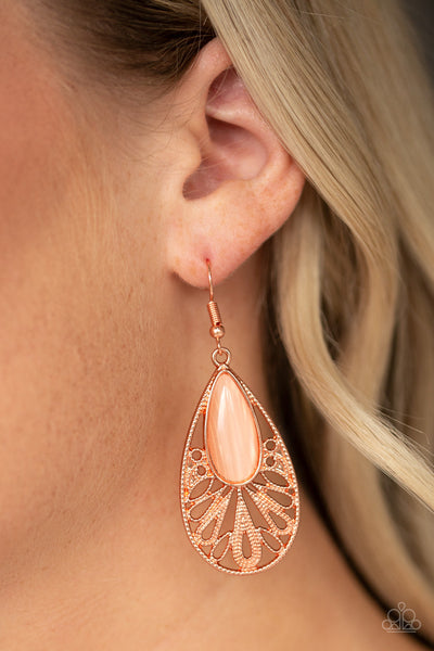 Glowing Tranquility Earrings__Copper