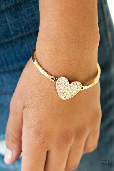 Heart Stopping Shimmer Bracelet__Gold