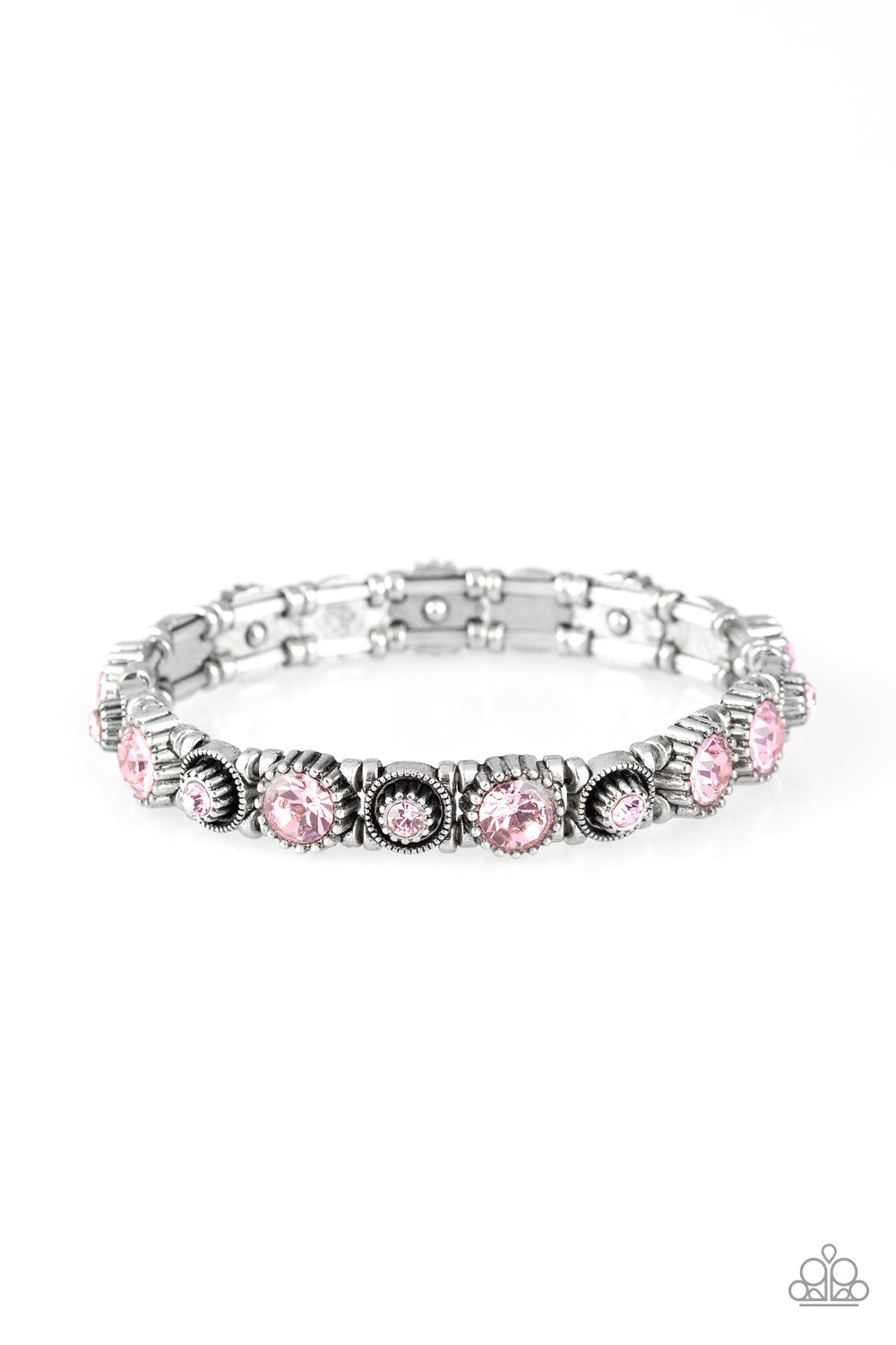 Heavy On The Sparkle Bracelet__Pink