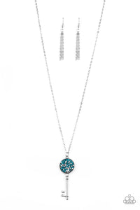 Key Keepsake Necklace__Blue