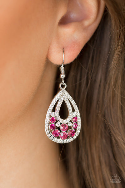 Sparkling Stardom Earrings__Pink