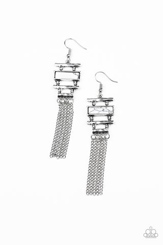 Stone Dwellings Earrings__White